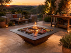 Brasero et Table sans support, plateau seul posé au sol, Steel Homes